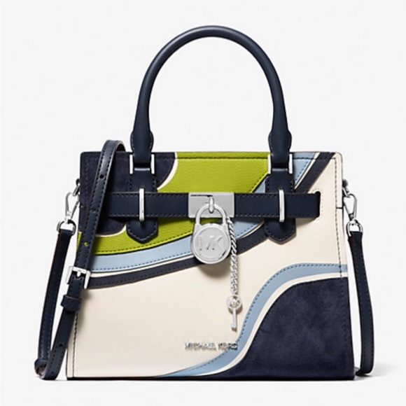 Michael Kors Hamilton Small Patchwork Satchel Crossbody - Picture 1 of 4